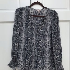 Rebecca Taylor snakeskin print silk blouse